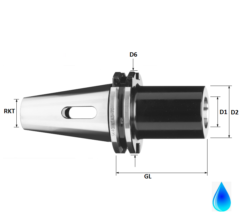 DV40 2 Morse Taper Shank Holder, Form AD (Medium/High Accuracy